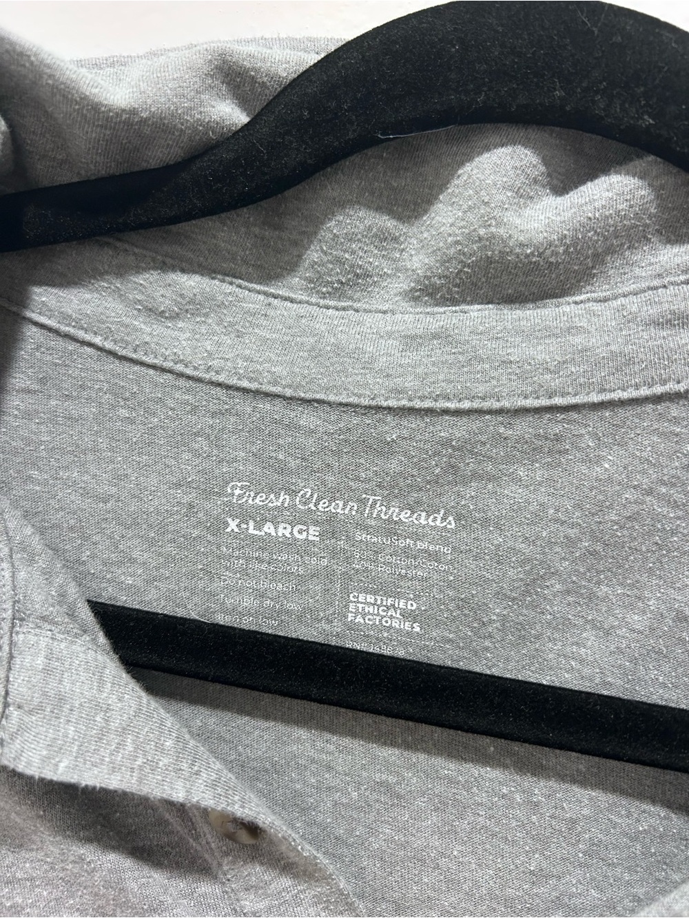 Fresh Clean Threads Heather Gray Polo - X-Large